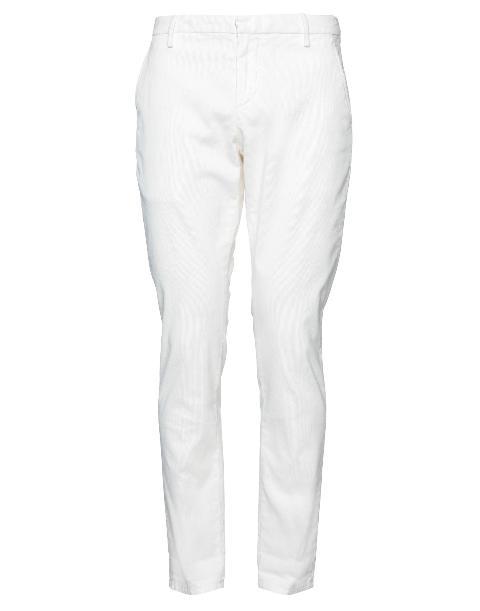 Dondup Man Pants Ivory Size 28 Cotton, Elastane In White