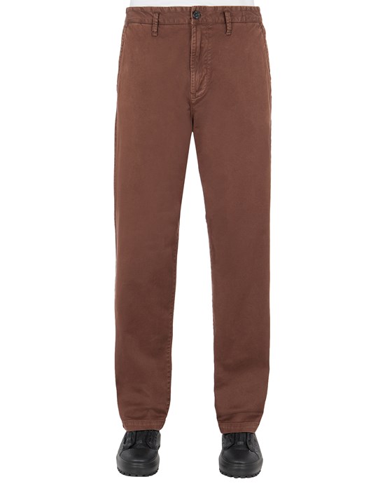 Sold out - STONE ISLAND 315L1 STRETCH BROKEN TWILL COTTON_'OLD' EFFECT_REGULAR FIT Pants Man MAHOGANY BROWN