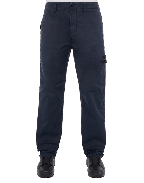 Trousers Man 30310 STRETCH COTTON GABARDINE_REGULAR FIT Front STONE ISLAND