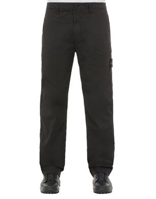 Fitted Pants Black Stretch Cotton Gabardine