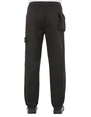 Fitted Pants Black Stretch Cotton Gabardine