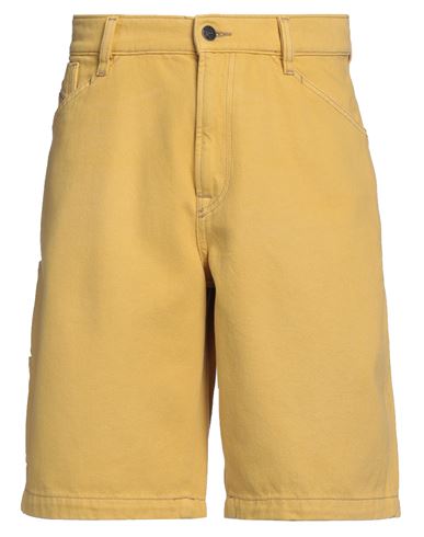 Diesel Man Denim Shorts Mustard Size 32 Cotton In Yellow
