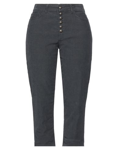 Dondup Woman Pants Lead Size 30 Cotton, Elastane In Grey