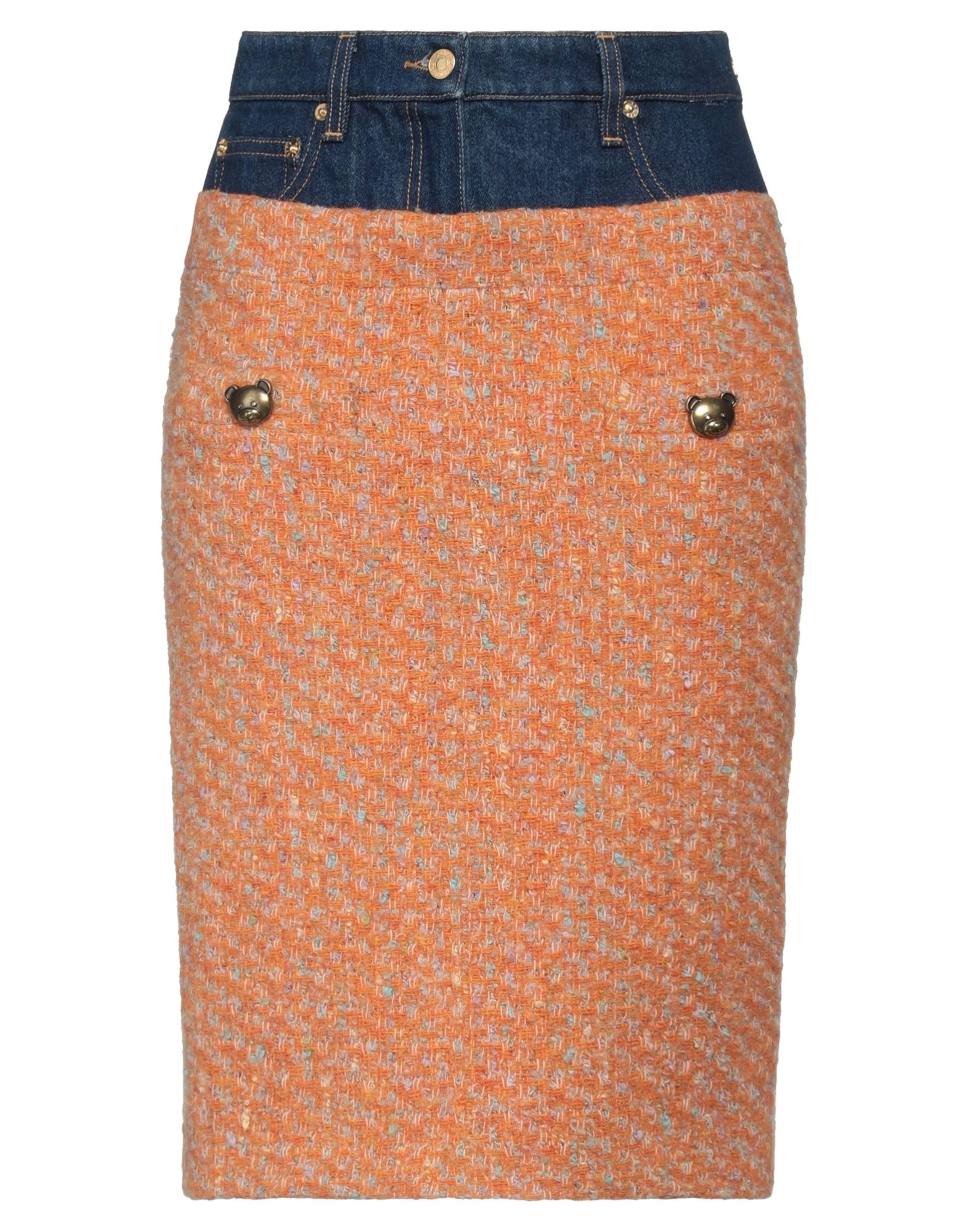 Moschino Midi Skirts In Orange