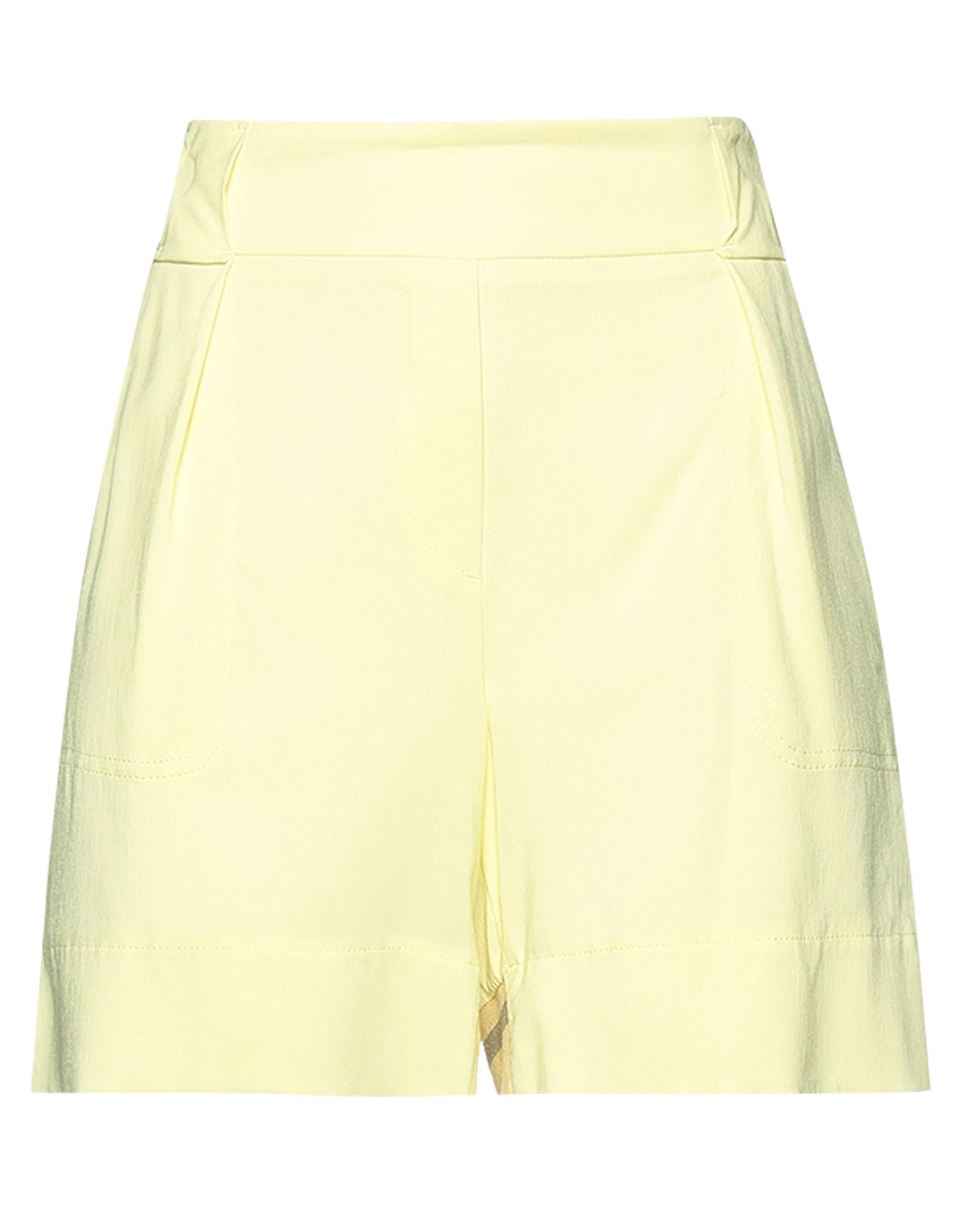Lorena Antoniazzi Woman Shorts & Bermuda Shorts Yellow Size 6 Viscose, Elastane, Acetate, Silk
