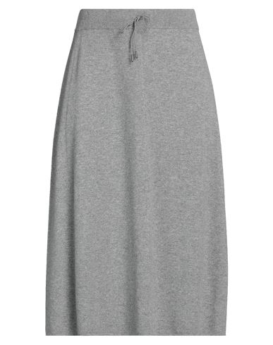 Shop Fabiana Filippi Woman Midi Skirt Light Grey Size 12 Merino Wool, Silk, Cashmere