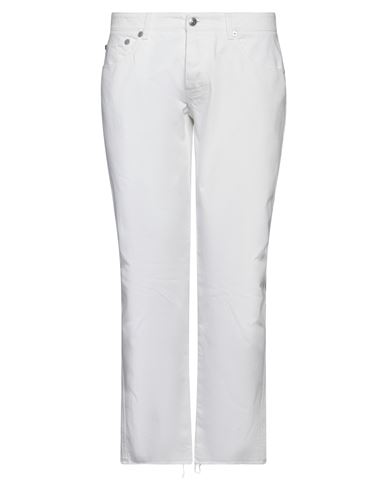 Shop Ermanno Scervino Man Jeans Off White Size 34 Cotton