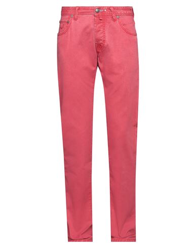 Shop Jacob Cohёn Man Jeans Red Size 32 Cotton