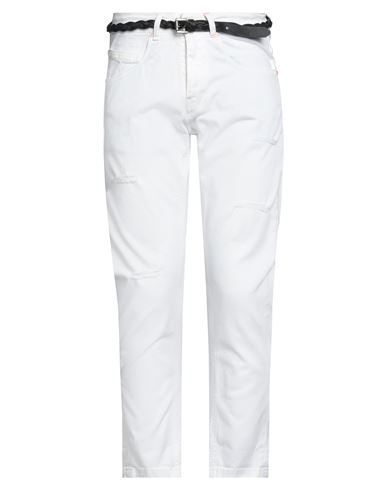Displaj Man Jeans White Size 36 Cotton, Elastane