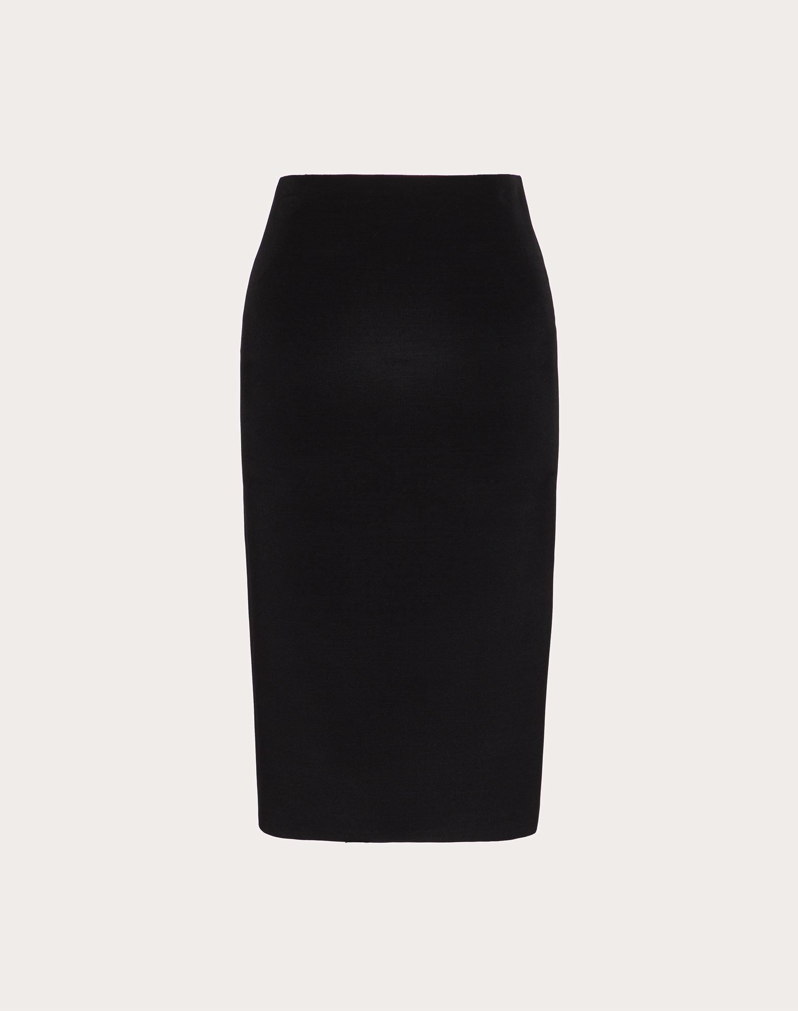 Valentino Stretch Crepe Couture Pencil Skirt In Black