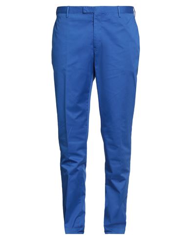 Pt Torino Man Pants Bright Blue Size 42 Cotton, Lyocell, Elastane
