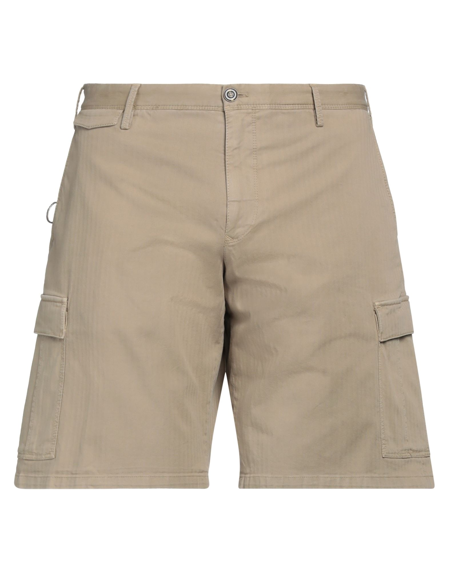 Pt Torino Man Shorts & Bermuda Shorts Beige Size 35 Cotton, Elastane