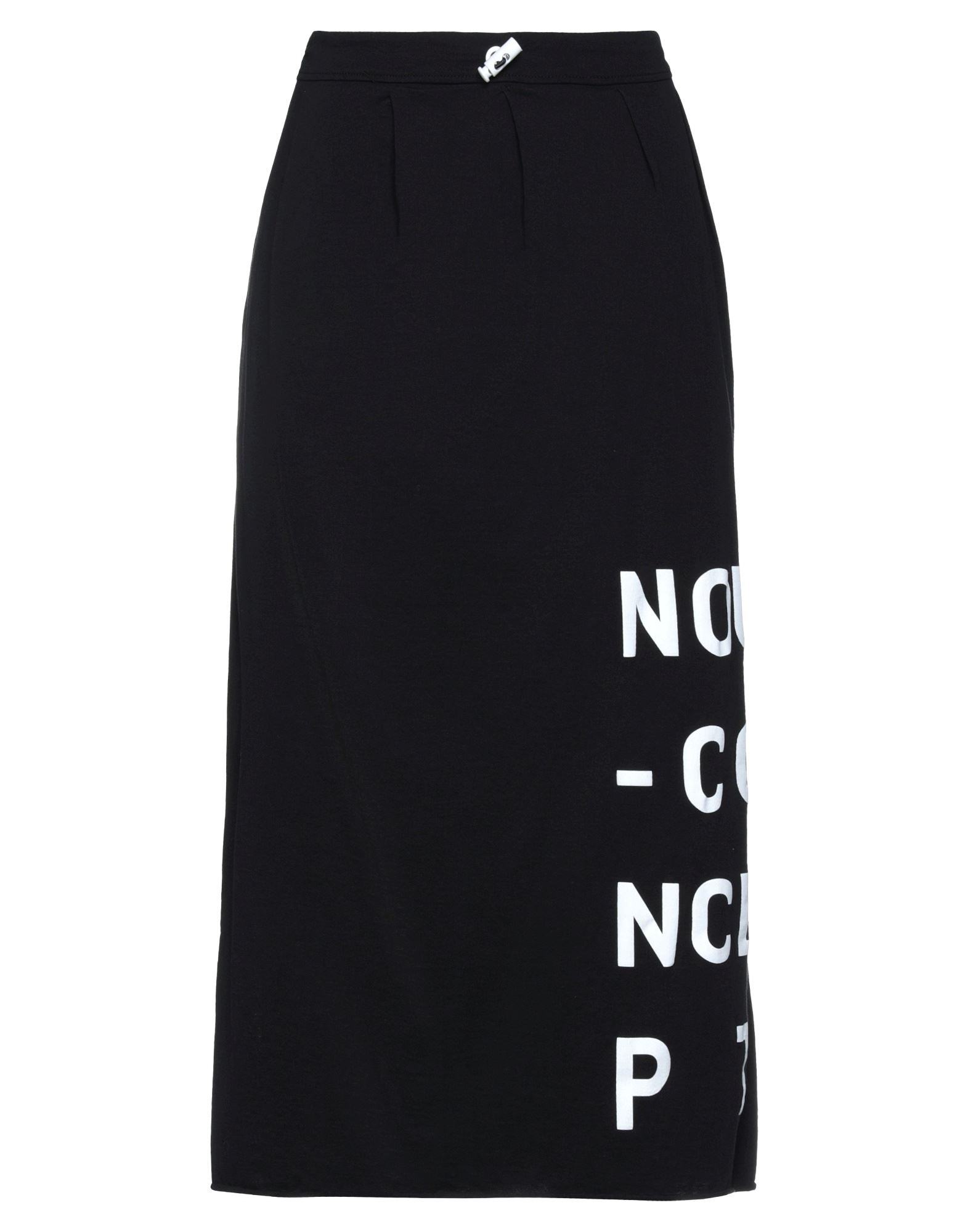 ＜YOOX＞ NOUMENO CONCEPT レディース ミディスカート ブラック XS コットン 100%画像