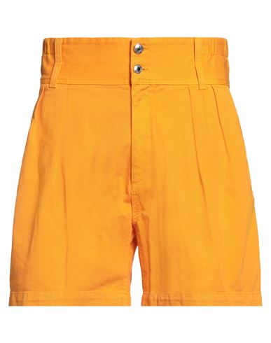 Gcds Man Shorts & Bermuda Shorts Orange Size 34 Cotton