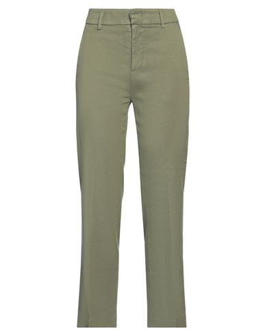 Dondup Woman Pants Military Green Size 26 Linen, Lyocell, Elastane In Brown