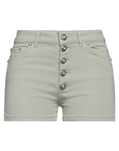 Dondup Woman Shorts & Bermuda Shorts Sage Green Size 25 Cotton, Elastomultiester, Elastane