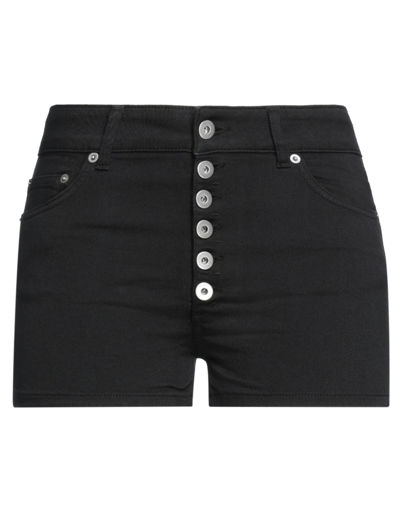 Dondup Woman Shorts & Bermuda Shorts Black Size 28 Cotton, Elastomultiester, Elastane