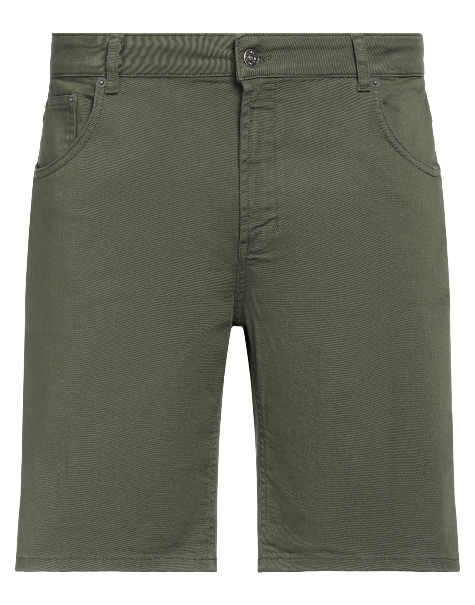 Dondup Man Shorts & Bermuda Shorts Military Green Size 29 Cotton, Elastomultiester, Elastane