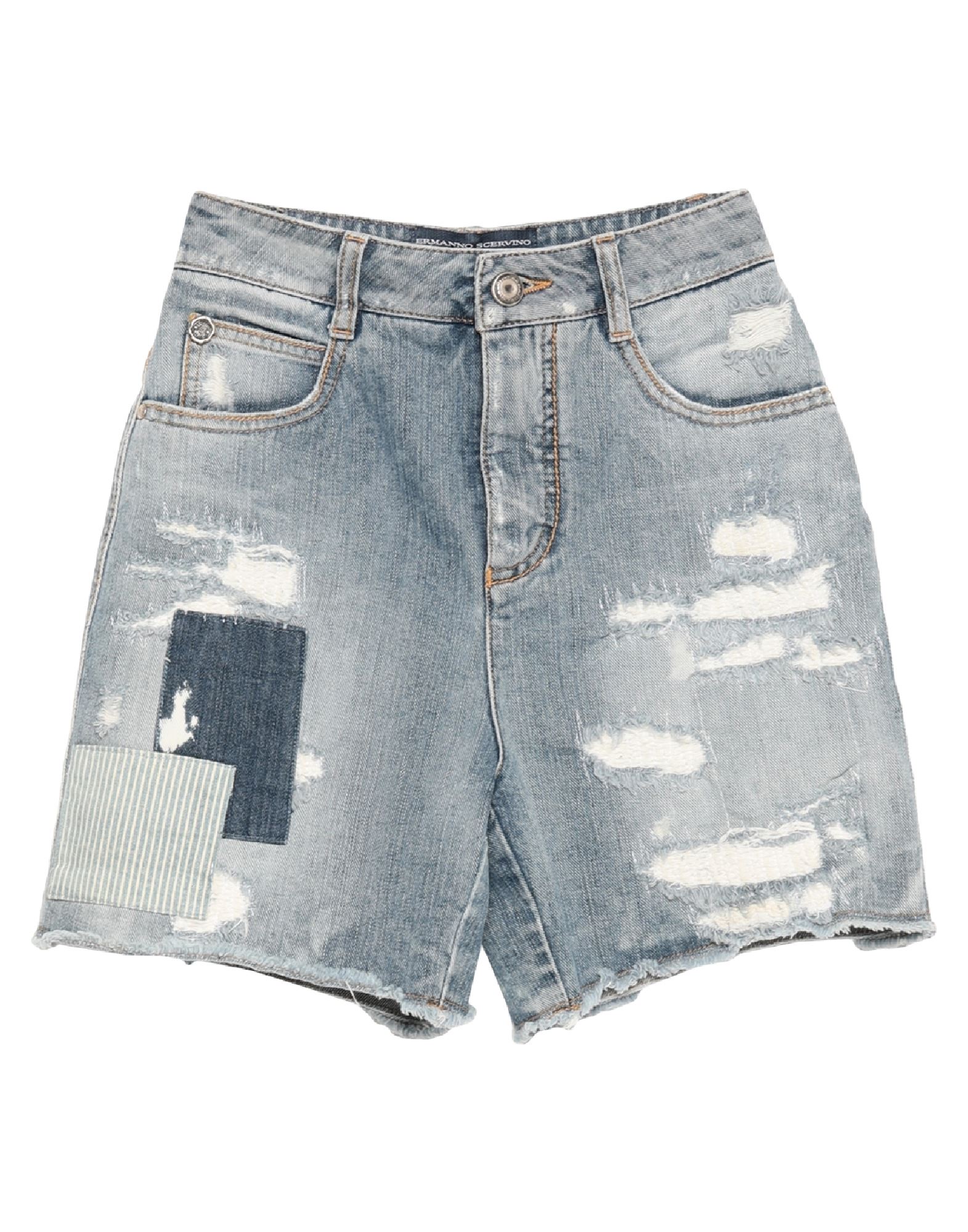 Ermanno Scervino Denim Shorts In Blue