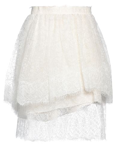 Ermanno Scervino Woman Mini Skirt White Size 8 Polyester, Polyamide