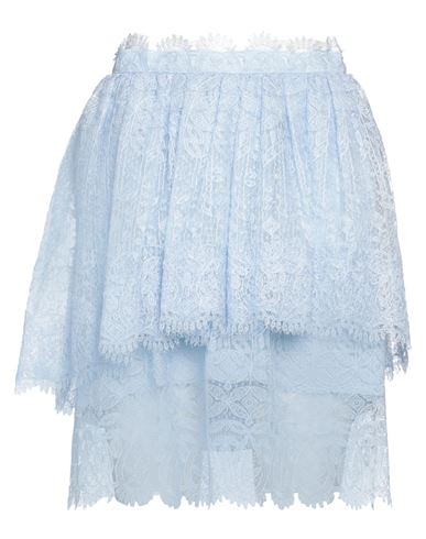 Ermanno Scervino Woman Mini Skirt Sky Blue Size 6 Polyester, Polyamide