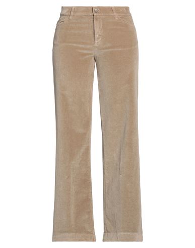 Kiltie Woman Pants Sand Size 8 Cotton, Viscose, Elastane In Beige
