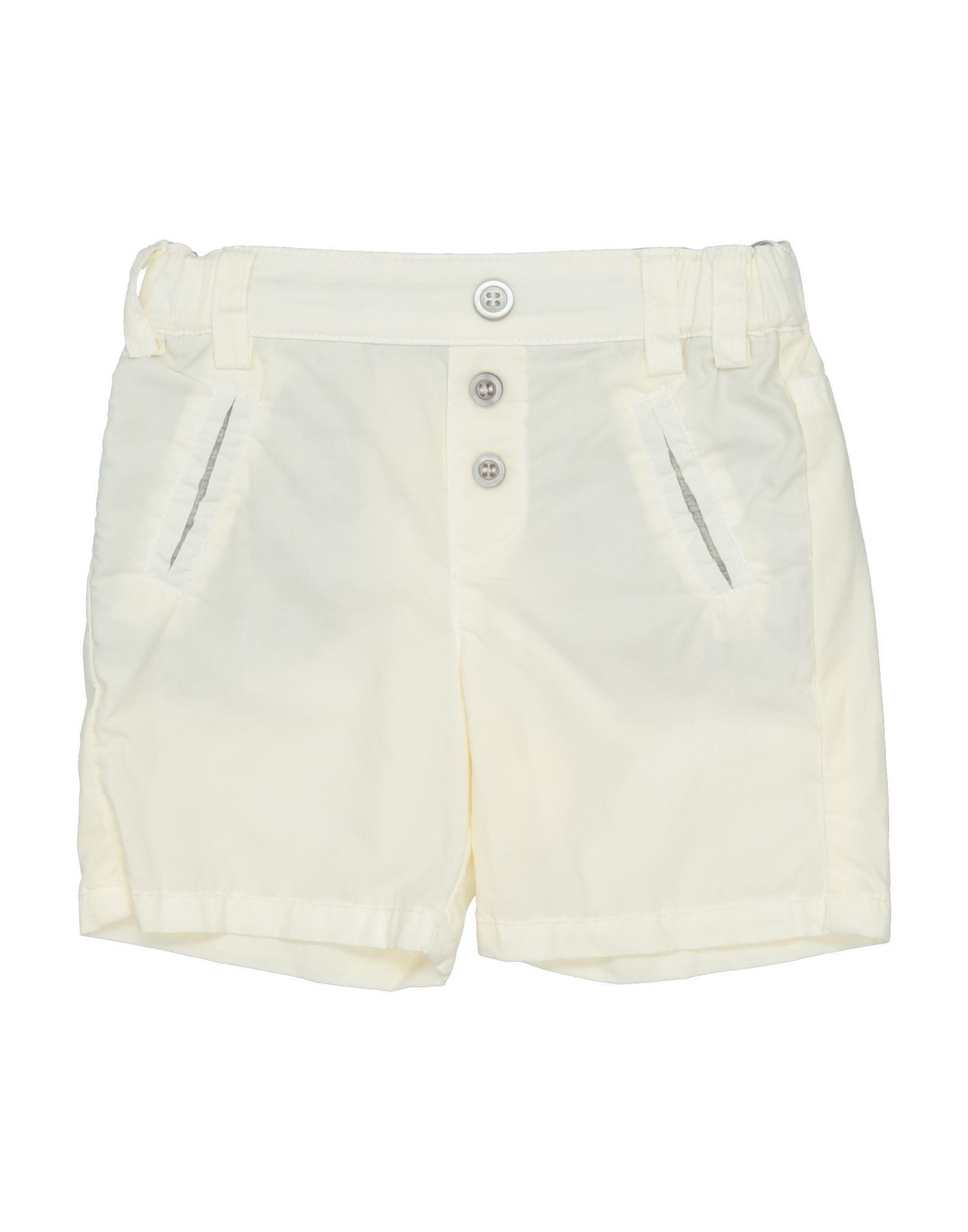 Kid Space Newborn Boy Shorts & Bermuda Shorts Ivory Size 3 Cotton In White