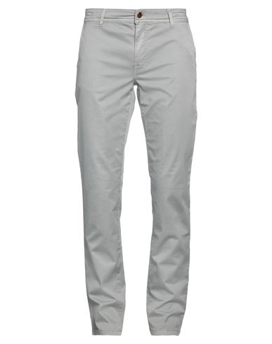 Barba Napoli Man Pants Light Grey Size 40 Cotton, Elastane