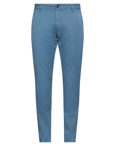 Barba Napoli Man Pants Pastel Blue Size 32 Cotton, Elastane