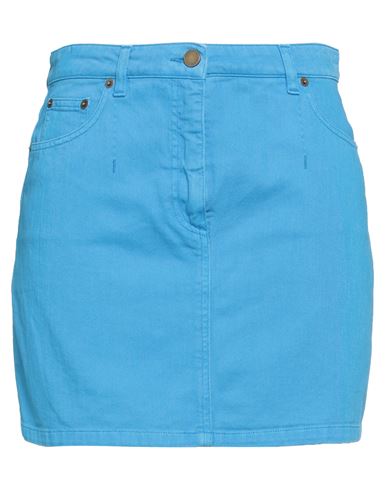 Alberta Ferretti Woman Denim Skirt Azure Size 8 Cotton In Blue