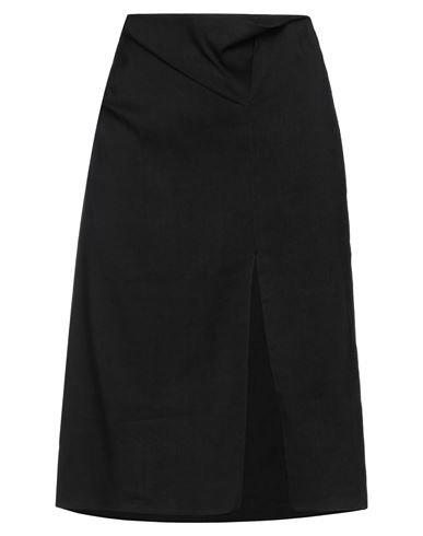 Jacquemus Woman Midi Skirt Black Size 6 Linen
