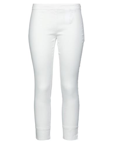 Shop 120% Lino Woman Pants Off White Size 6 Linen, Cotton, Elastane