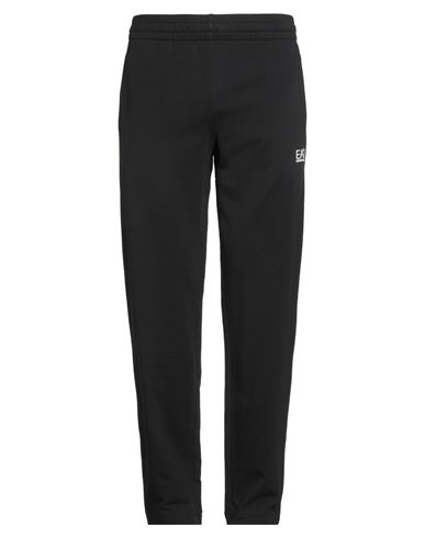 Ea7 Man Pants Black Size Xl Cotton In Black