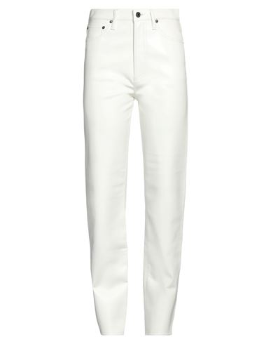 Agolde Woman Pants White Size 25 Recycled Leather, Polyurethane, Polyester, Viscose