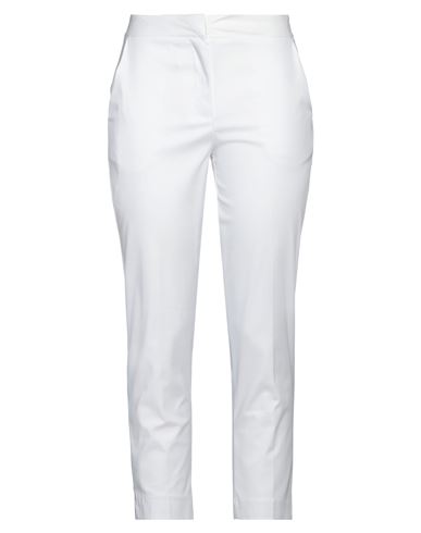 Dixie Woman Pants White Size S Cotton, Polyamide, Elastane