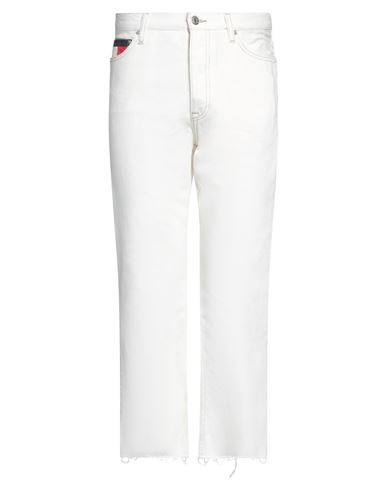 Tommy Jeans Man Pants White Size 25w-32l Cotton