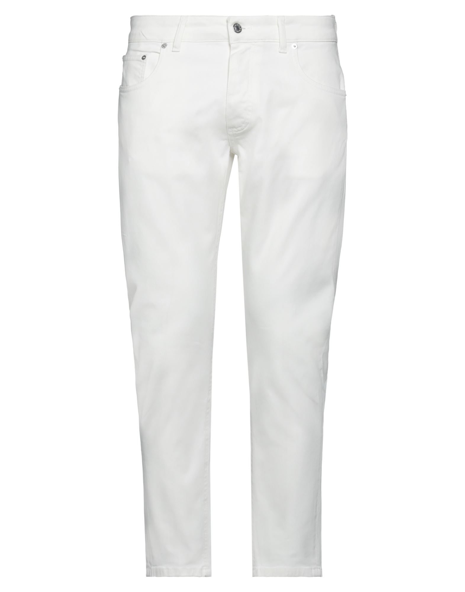 Shop Be Able Man Jeans Off White Size 34 Cotton, Elastane