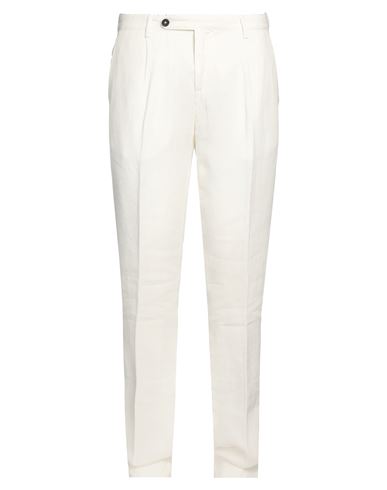 Massimo Alba Man Pants Ivory Size 34 Linen In White