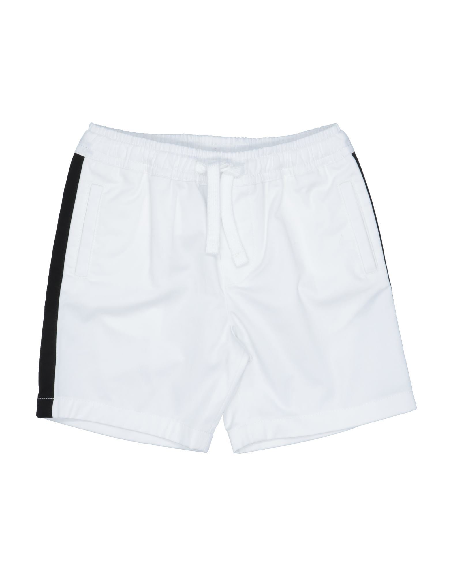 Dolce & Gabbana Kids'  Newborn Boy Shorts & Bermuda Shorts White Size 3 Cotton, Elastane