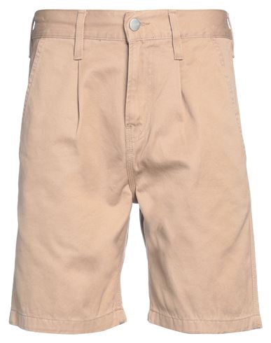 Shop Carhartt Man Shorts & Bermuda Shorts Light Brown Size 26 Cotton In Beige