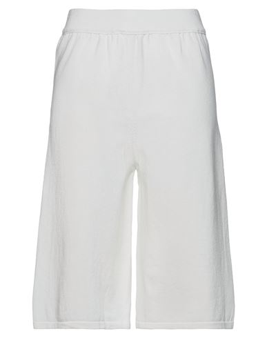 Woman Cropped Pants White Size XS Cotton, Elastane