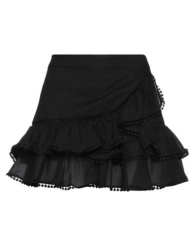 Shop Charo Ruiz Ibiza Woman Mini Skirt Black Size S Cotton, Polyester