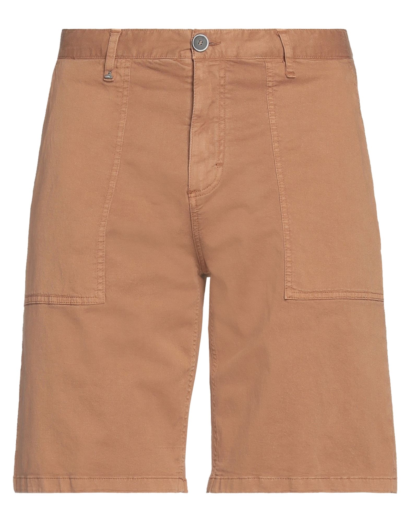 Berna Man Shorts & Bermuda Shorts Tan Size 30 Cotton, Linen, Elastane In Brown