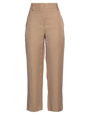 Seventy Sergio Tegon Woman Pants Camel Size 10 Viscose, Linen In Beige