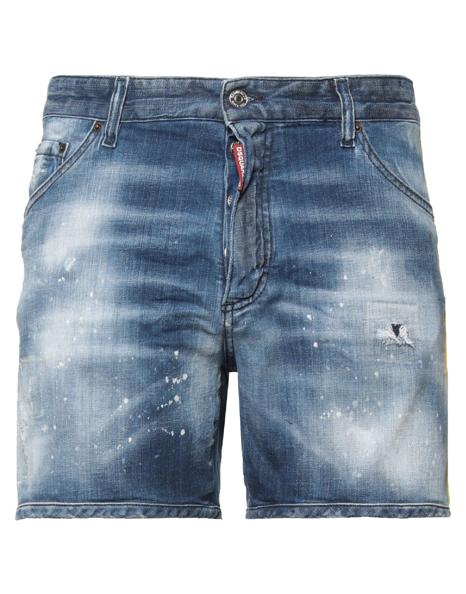 《セール開催中》DSQUARED2 レディース デニムショートパンツ ブルー 46 コットン 98% / ポリウレタン 2% / プラスティック / ポリ塩化ビニル