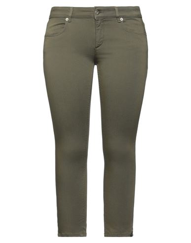 Dondup Woman Jeans Military Green Size 30 Cotton, Elastomultiester, Elastane