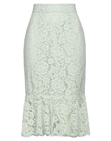 Dolce & Gabbana Woman Midi Skirt Light Green Size 4 Cotton, Viscose, Polyamide