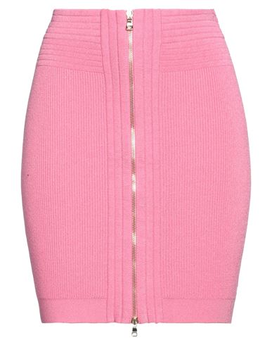 Balmain Woman Mini Skirt Fuchsia Size 6 Viscose, Polyester In Pink