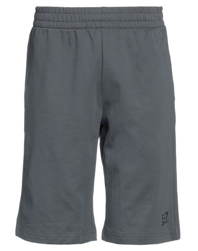 Ea7 Man Shorts & Bermuda Shorts Steel Grey Size M Cotton