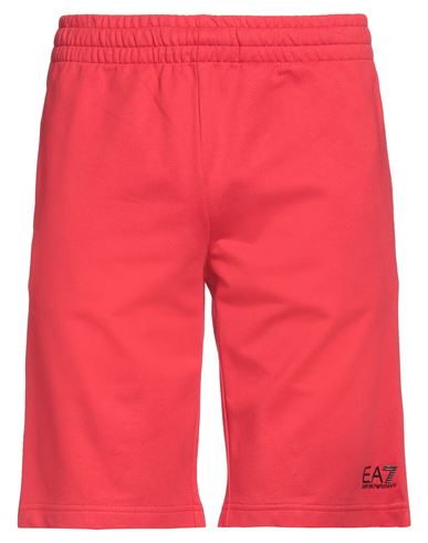 Ea7 Man Shorts & Bermuda Shorts Red Size Xxl Cotton In Red